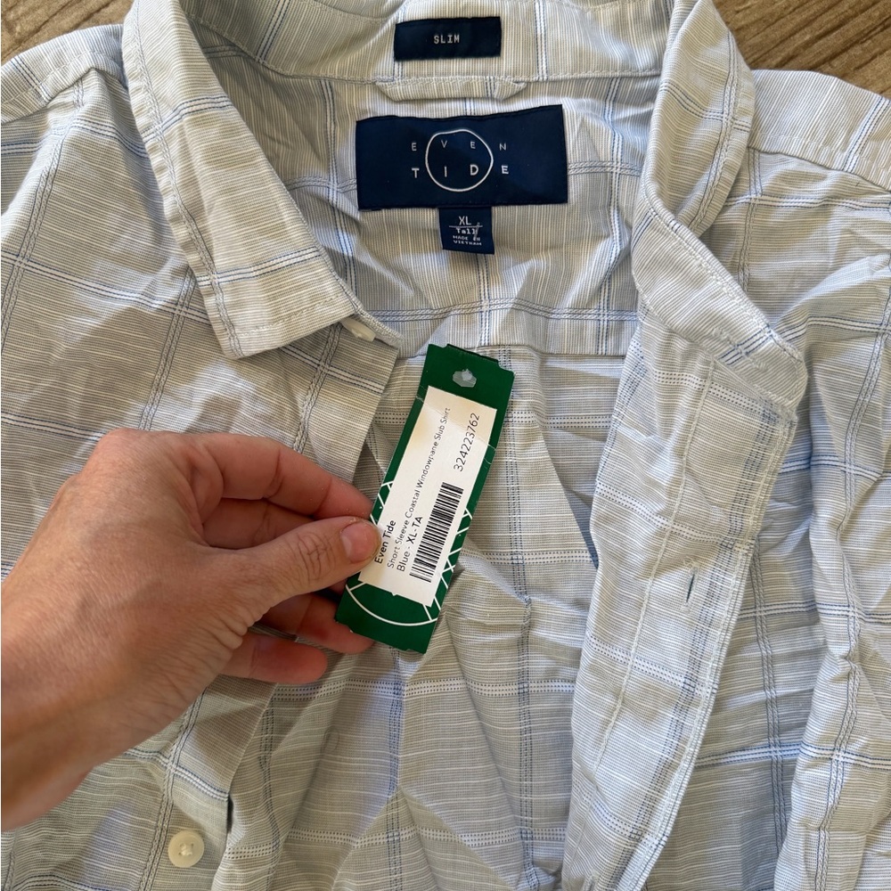 Even Tide button up shirt NWT